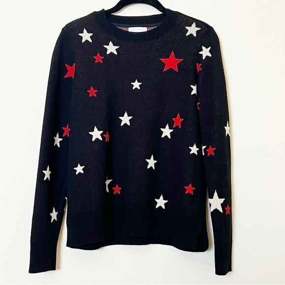 Macy's Charter Club Signature Star Pattern Jacquard Crewneck Sweater, Size Small - Picture 3 of 7